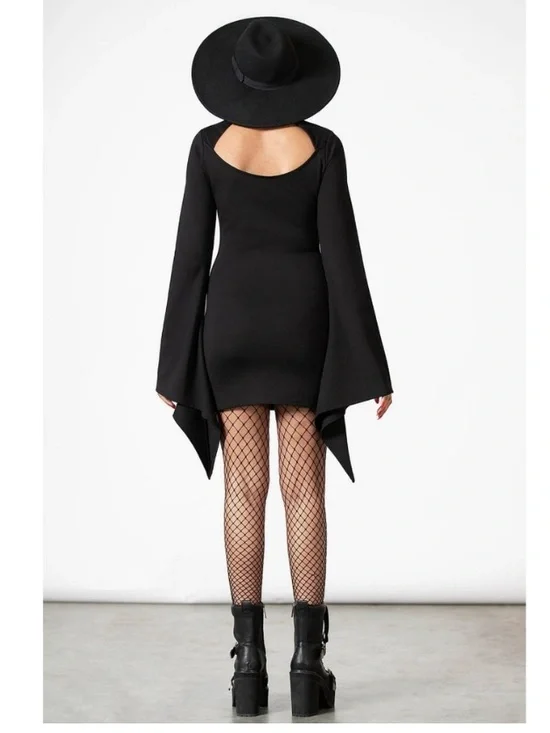 Killstar WITCHUAL Black Bell Sleeve Dress XXL - Picture 4 of 9